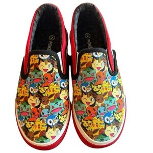 Pokemon Slip On Canvas Shoes Kid Size 2 Sneakers Unisex Ground-Up